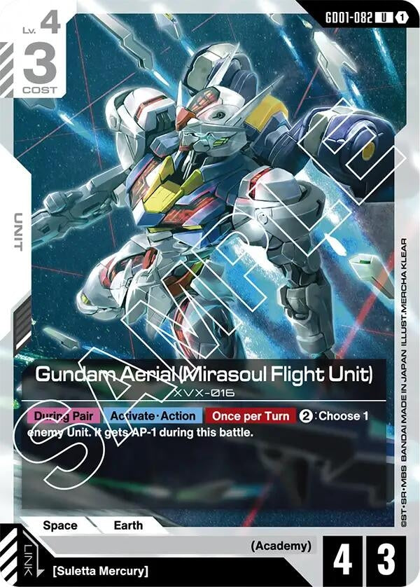 Image for Gundam Aerial (Mirasoul Flight Unit) [GD01-082] - Gundam Card Game