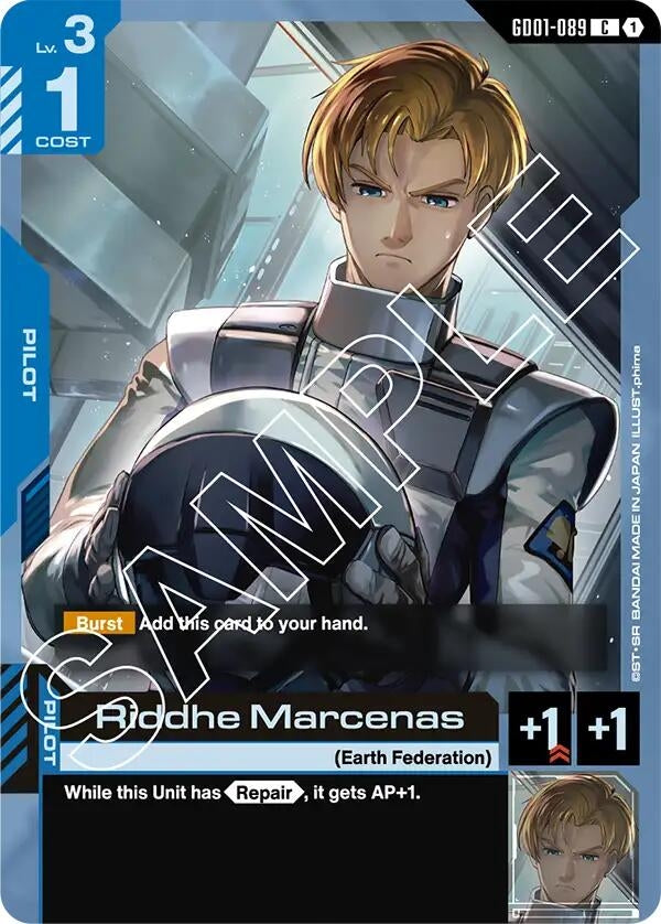 Image for Riddhe Marcenas [GD01-089] - Gundam Card Game