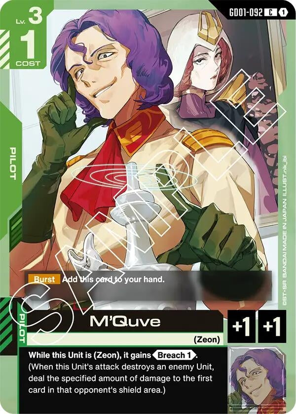 Image for M'Quve [GD01-092] - Gundam Card Game