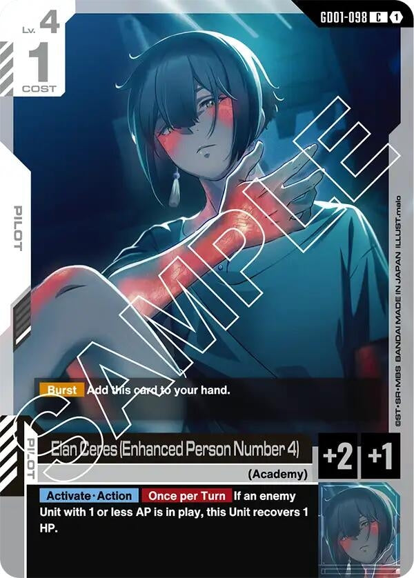 Image for Elan Ceres (Enhanced Person Number 4) [GD01-098] - Gundam Card Game