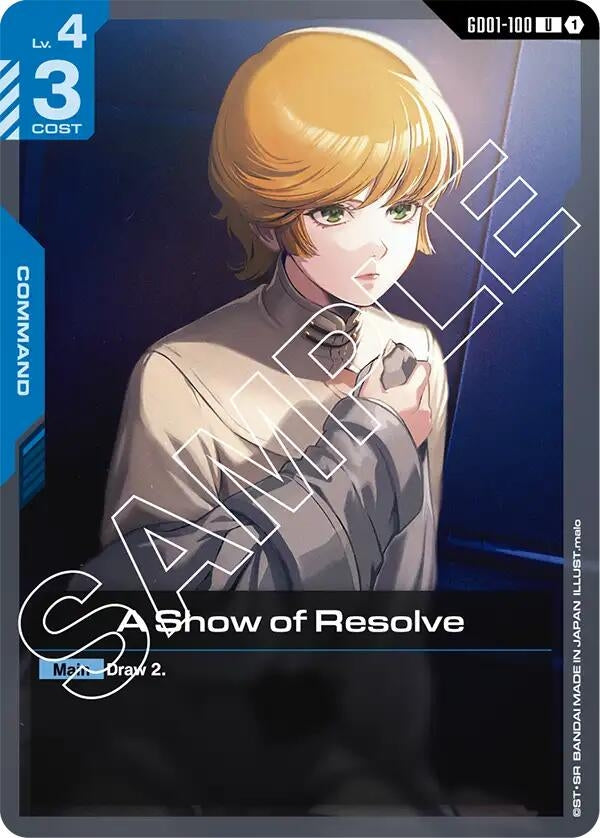 Image for A Show of Resolve [GD01-100] - Gundam Card Game