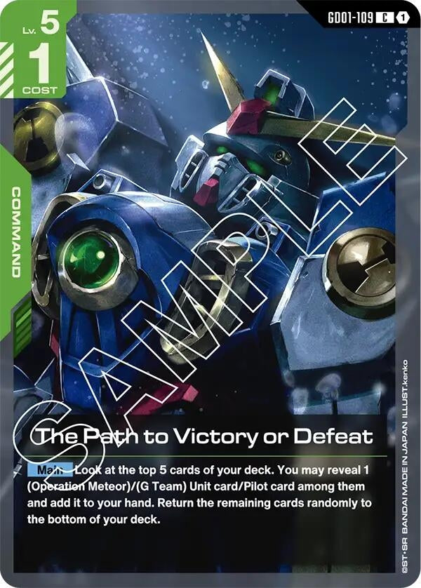 Image for The Path to Victory or Defeat [GD01-109] - Gundam Card Game