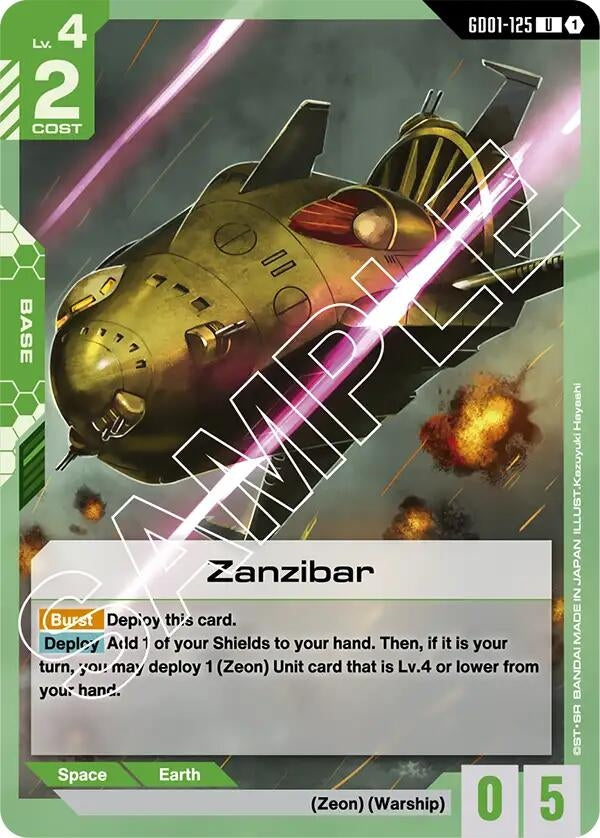 Image for Zanzibar [GD01-125] - Gundam Card Game