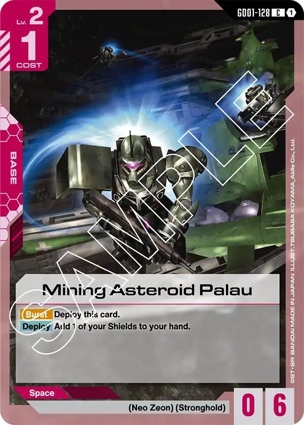 Image for Mining Asteroid Palau [GD01-128] - Gundam Card Game