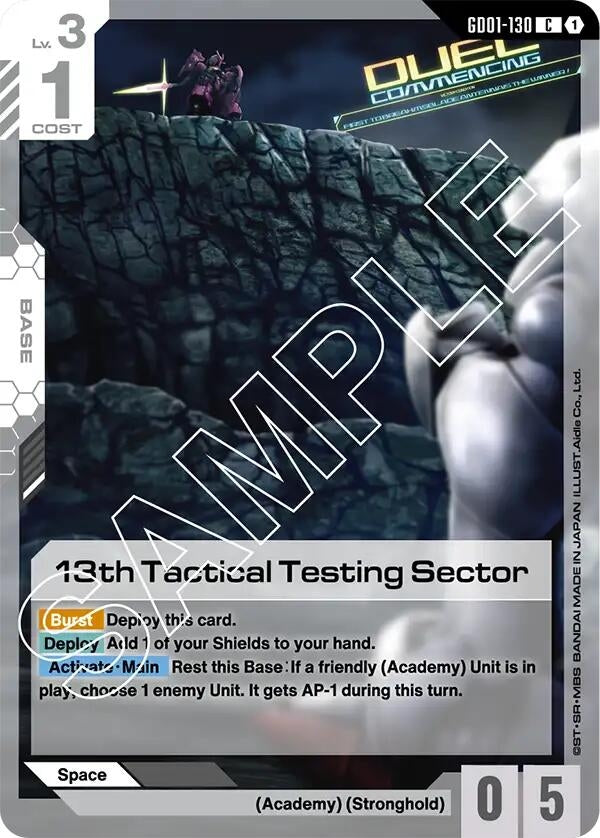 Image for 13th Tactical Testing Sector [GD01-130] - Gundam Card Game