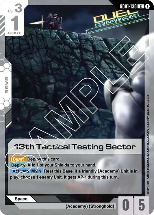 Image for 13th Tactical Testing Sector [GD01-130] - Gundam Card Game