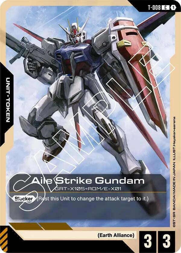 Image for Aile Strike Gundam (T-008) Token [T-008] - Gundam Card Game