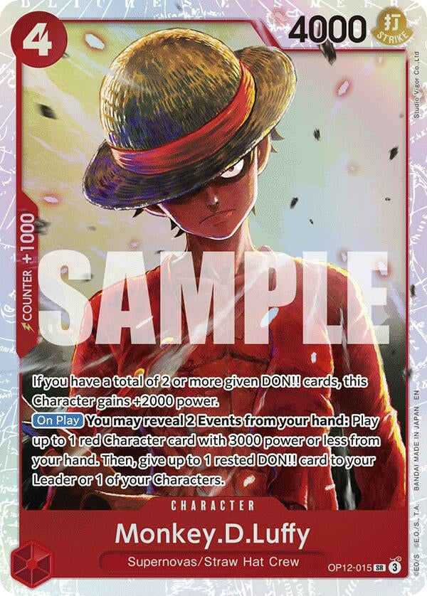 Image for Monkey.D.Luffy [OP12-015] - One Piece Card Game