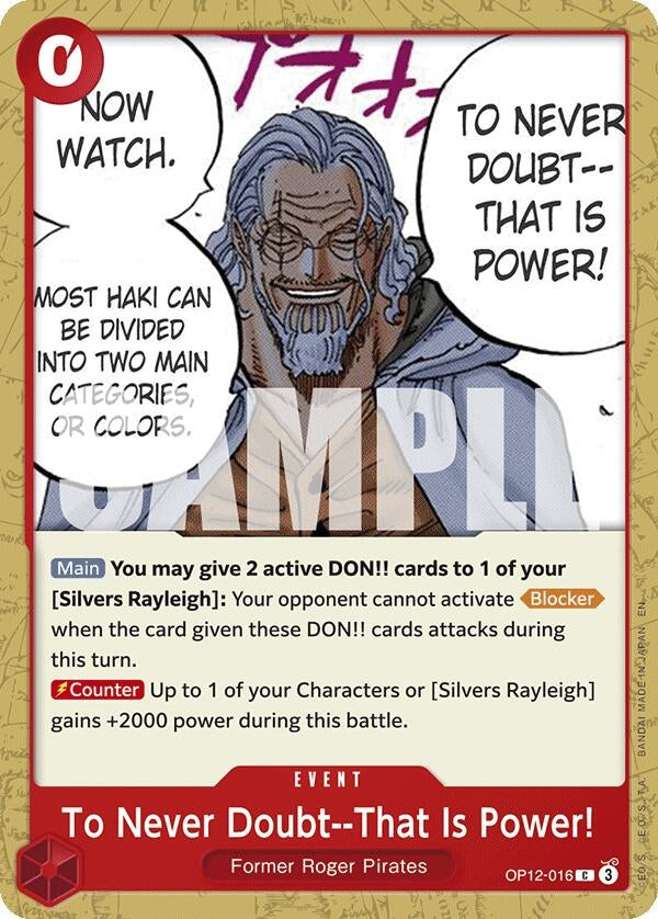 Image for To Never Doubt--That Is Power! [OP12-016] - One Piece Card Game