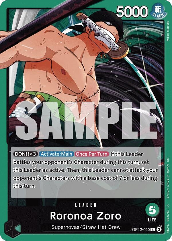 Image for Roronoa Zoro (020) [OP12-020] - One Piece Card Game