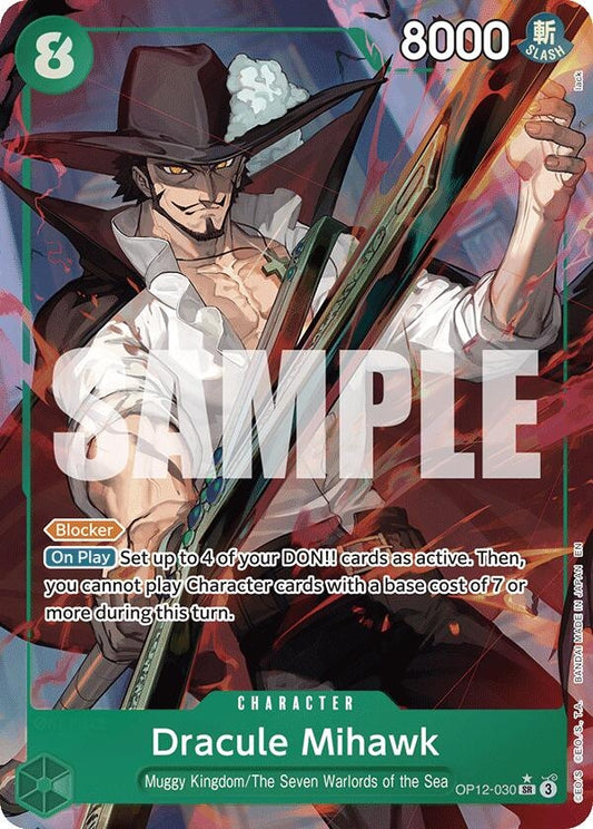 Image for Dracule Mihawk (Alternate Art) [OP12-030] - One Piece Card Game