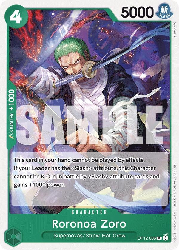 Image for Roronoa Zoro (036) [OP12-036] - One Piece Card Game