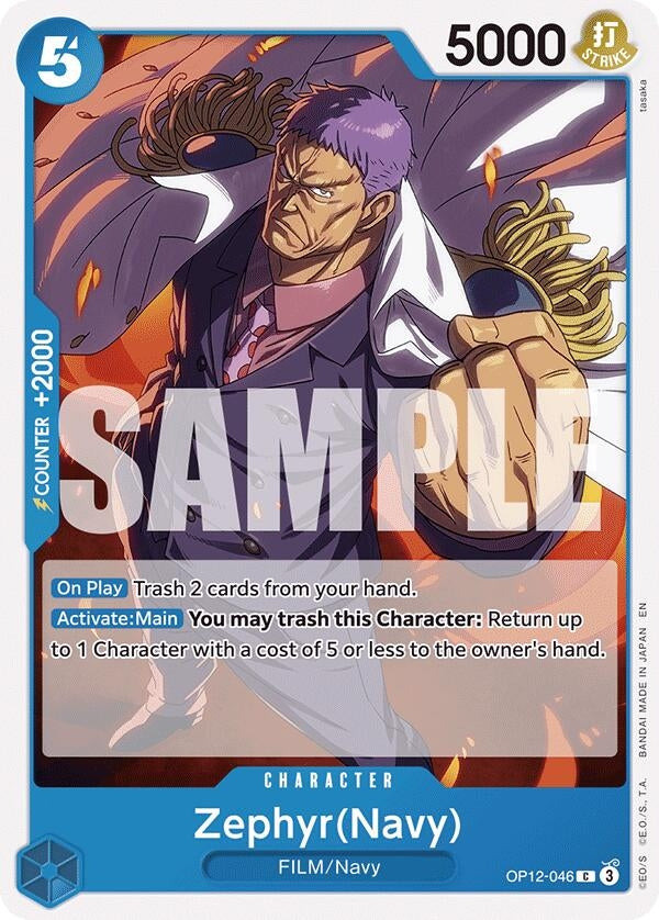 Image for Zephyr(Navy) [OP12-046] - One Piece Card Game