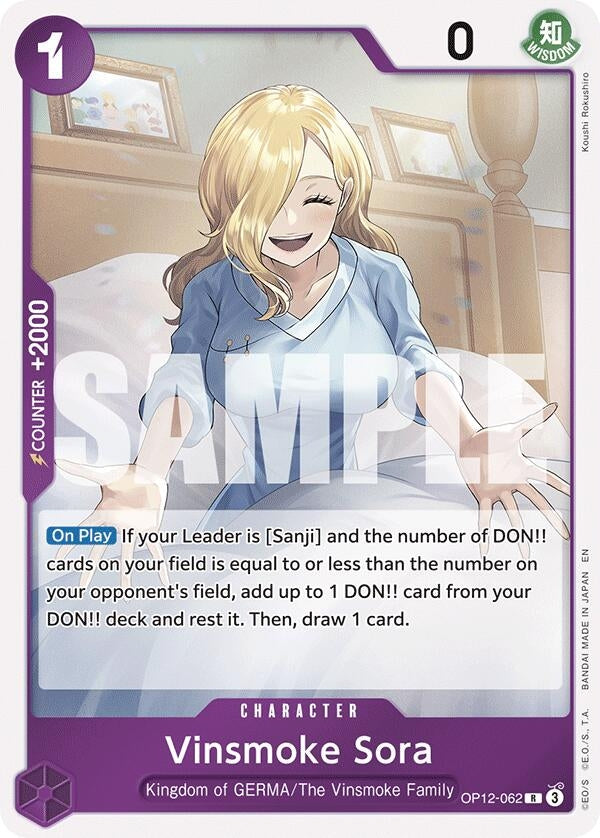 Image for Vinsmoke Sora [OP12-062] - One Piece Card Game