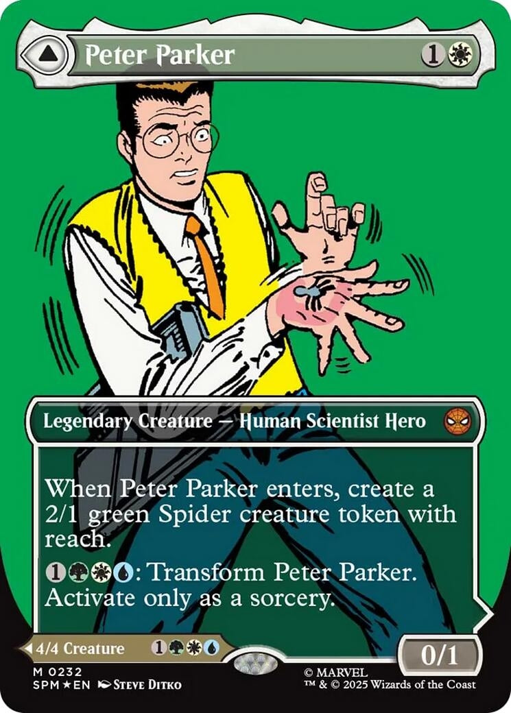 Image for Peter Parker (0232) (Borderless) [232] - Magic: The Gathering