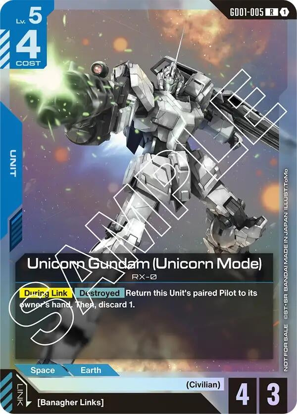 Image for Unicorn Gundam (Unicorn Mode) (Launch Event) [GD01-005] - Gundam Card Game