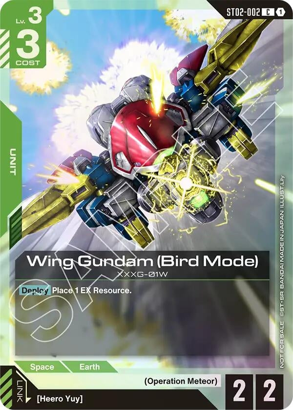 Image for Wing Gundam (Bird Mode) (Store Tournament Participant Pack 01) [ST02-002] - Gundam Card Game