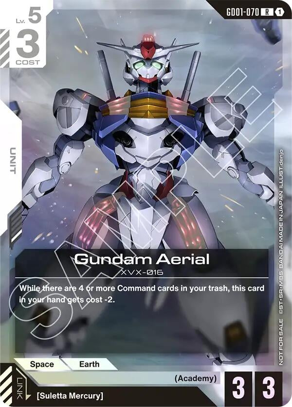 Image for Gundam Aerial (Store Tournament Participant Pack 01) [GD01-070] - Gundam Card Game