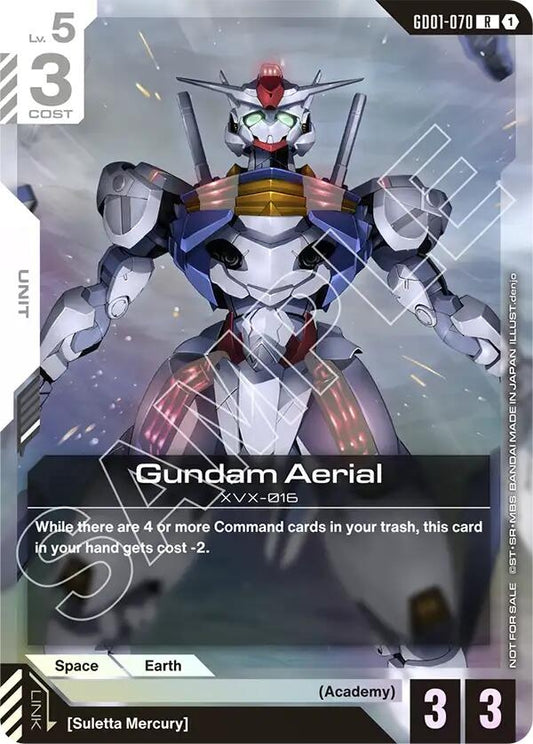 Image for Gundam Aerial (Store Tournament Participant Pack 01) [GD01-070] - Gundam Card Game
