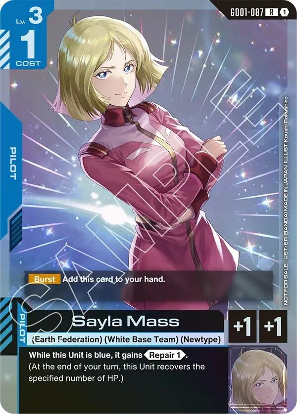 Image for Sayla Mass (Store Tournament Participant Pack 01) [GD01-087] - Gundam Card Game