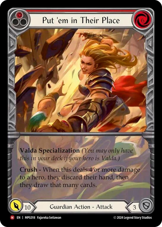 Image for Put 'Em In Their Place (Extended Art) [MPG018] - Flesh and Blood TCG