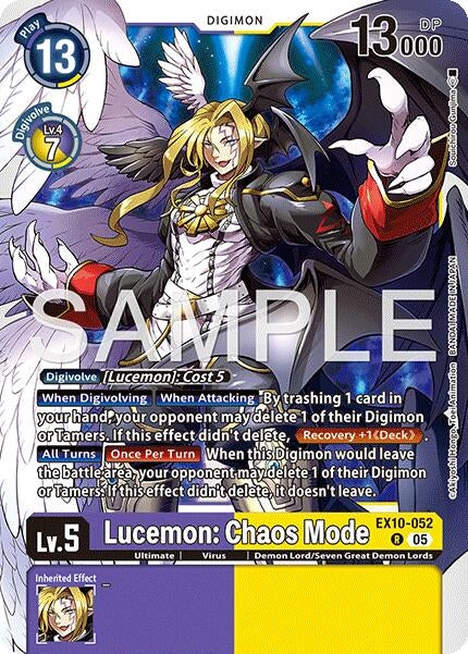 Image for Lucemon: Chaos Mode [EX10-052 R] - Digimon Card Game