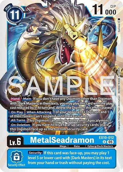 Image for MetalSeadramon [EX10-012 R] - Digimon Card Game