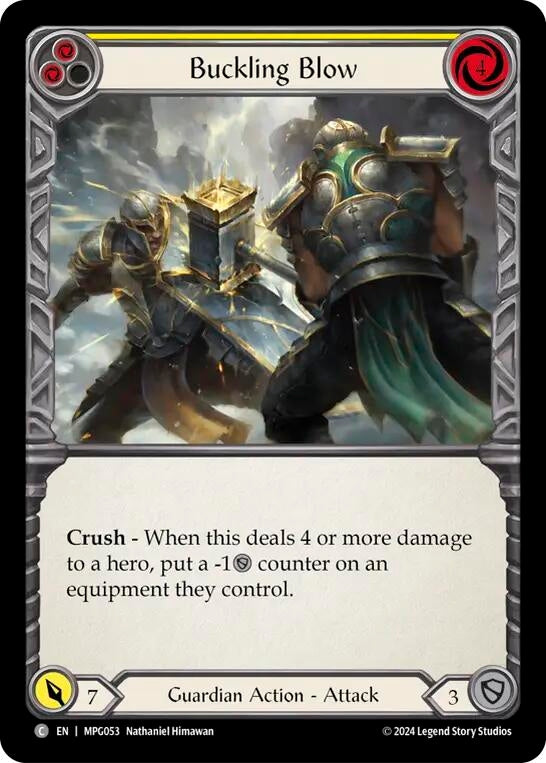 Image for Buckling Blow (Yellow) [MPG053] - Flesh and Blood TCG