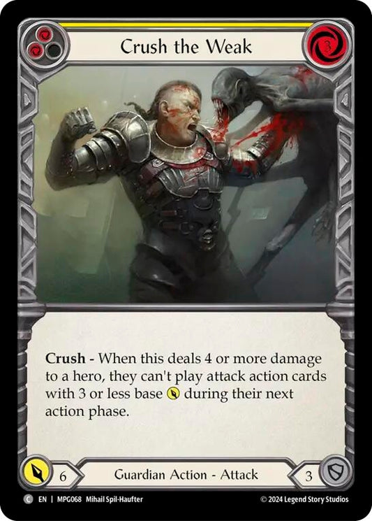 Image for Crush the Weak (Yellow) [MPG068] - Flesh and Blood TCG