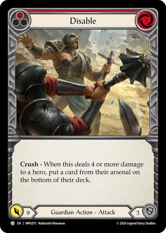 Image for Disable (Red) [MPG073] - Flesh and Blood TCG
