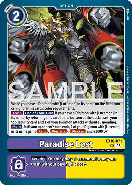 Image for Paradise Lost [EX10-071 U] - Digimon Card Game