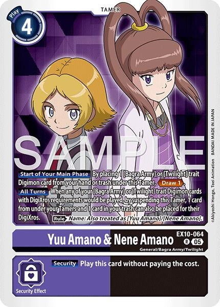 Image for Yuu Amano & Nene Amano [EX10-064 R] - Digimon Card Game