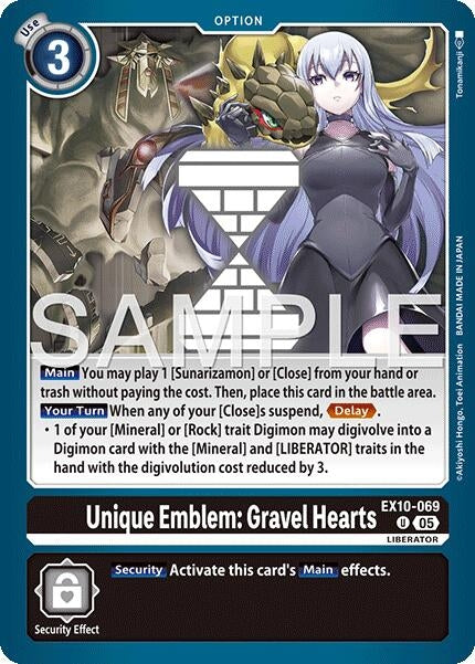 Image for Unique Emblem: Gravel Hearts [EX10-069 U] - Digimon Card Game