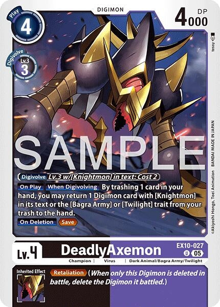 Image for DeadlyAxemon [EX10-027 U] - Digimon Card Game
