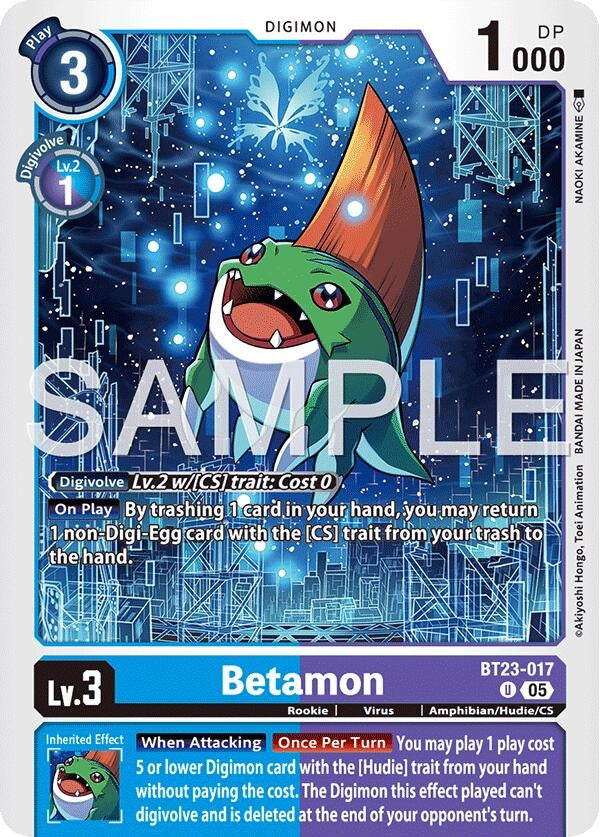 Image for Betamon [BT23-017 U] - Digimon Card Game
