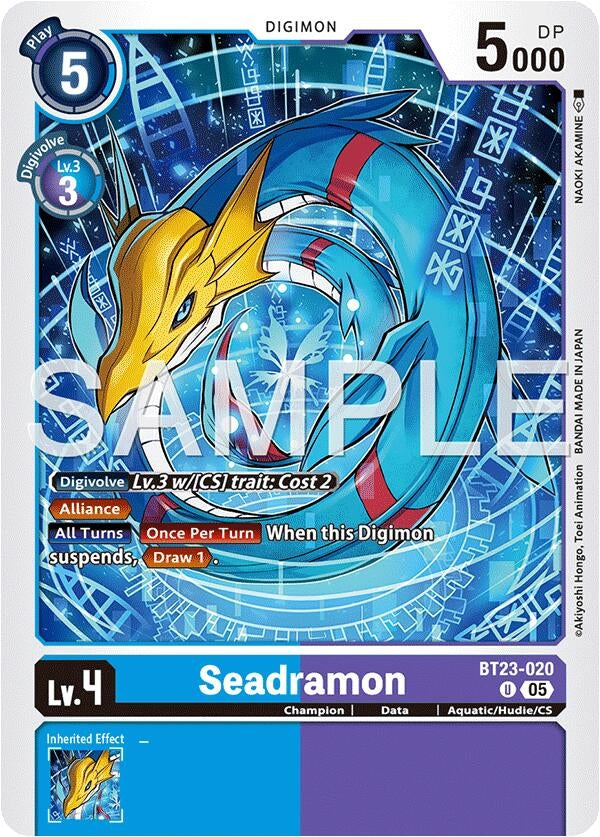 Image for Seadramon [BT23-020 U] - Digimon Card Game