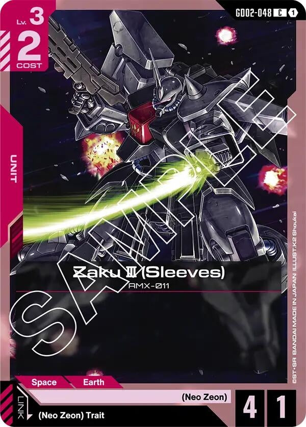 Image for Zaku III (Sleeves) [GD02-048] - Gundam Card Game