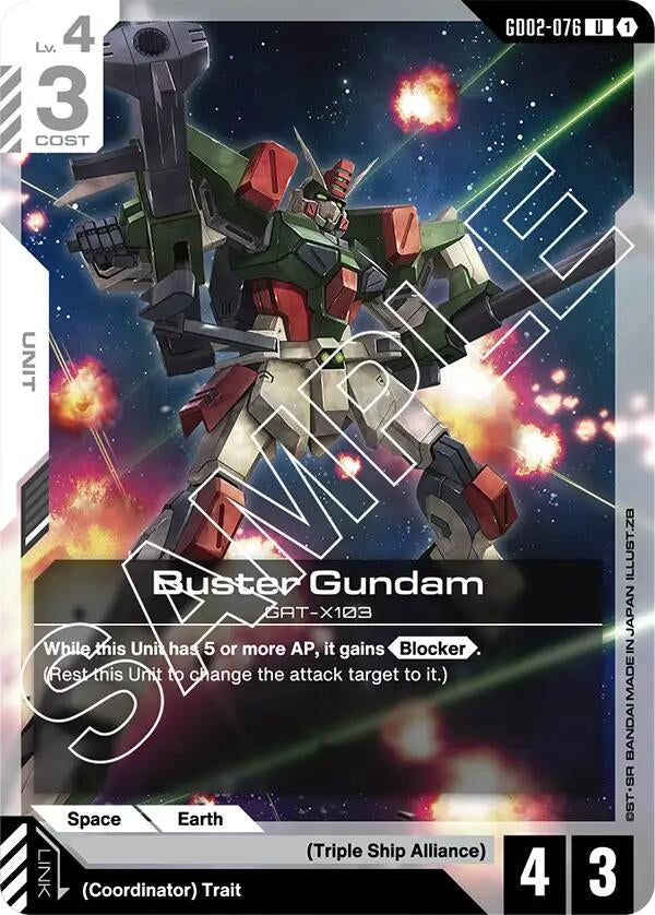 Image for Buster Gundam [GD02-076] - Gundam Card Game