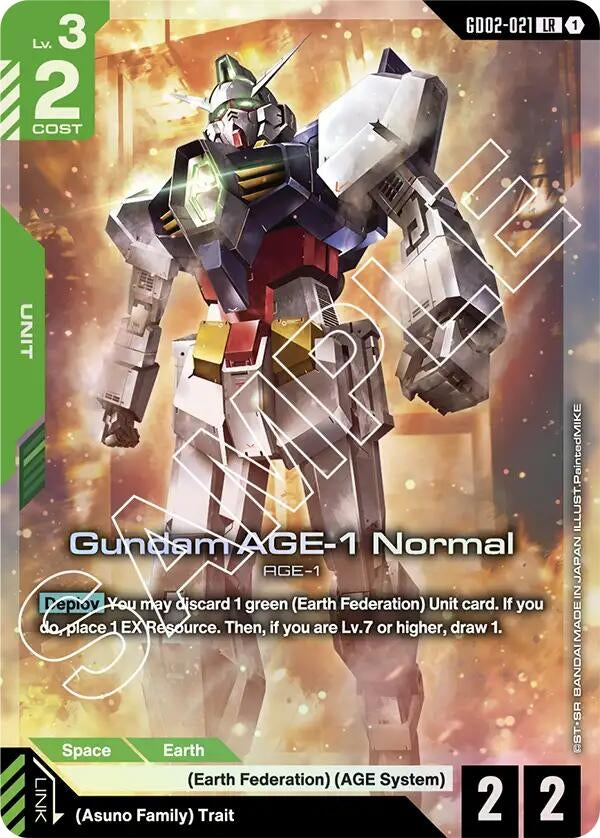 Image for Gundam AGE-1 Normal [GD02-021] - Gundam Card Game