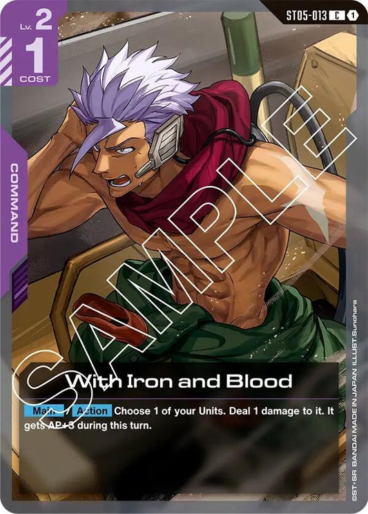 Image for With Iron and Blood [ST05-013] - Gundam Card Game