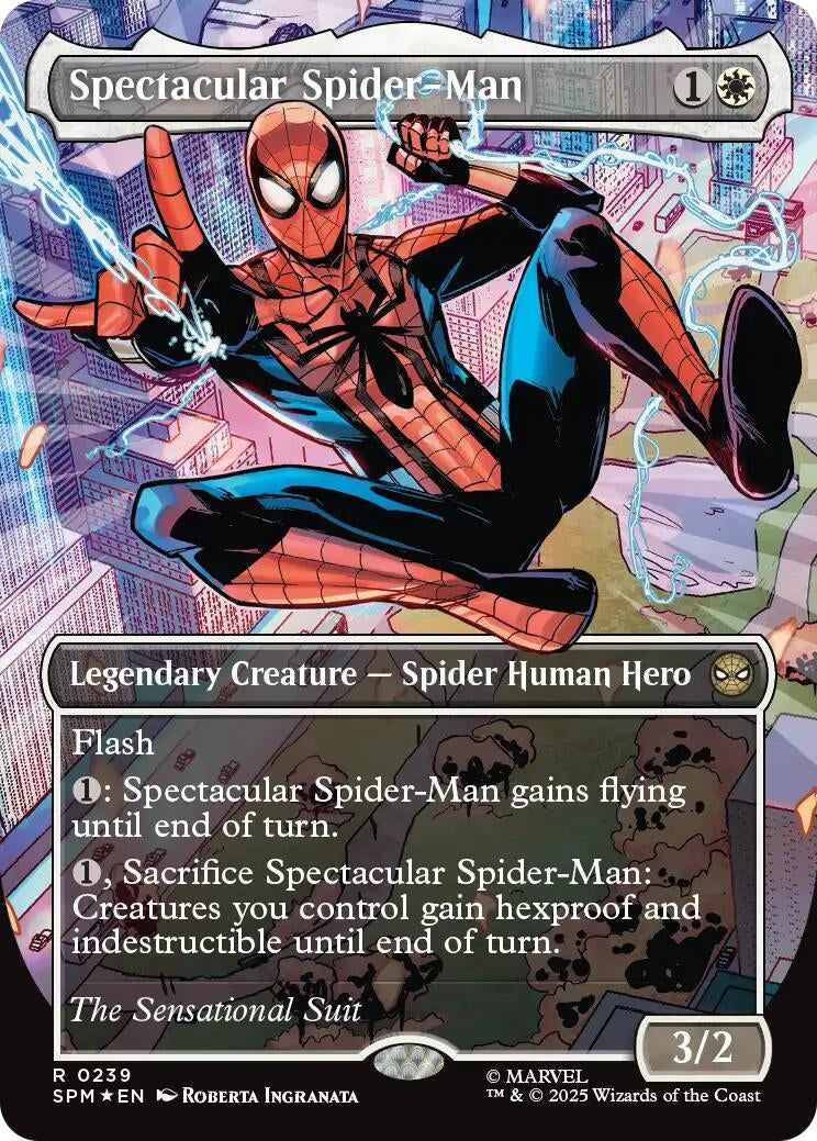 Image for Spectacular Spider-Man (0239) (Borderless) (Textured Foil) [239] - Magic: The Gathering
