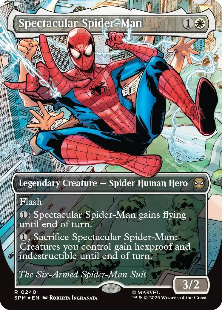 Image for Spectacular Spider-Man (0240) (Borderless) (Textured Foil) [240] - Magic: The Gathering