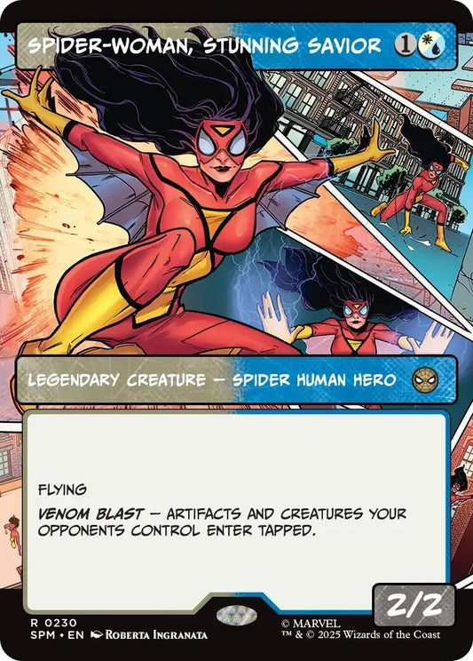 Image for Spider-Woman, Stunning Savior (Borderless) [230] - Magic: The Gathering