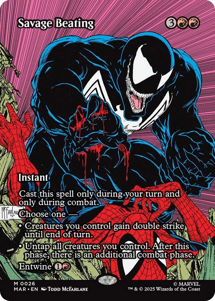 Image for Savage Beating (Borderless) [26] - Magic: The Gathering