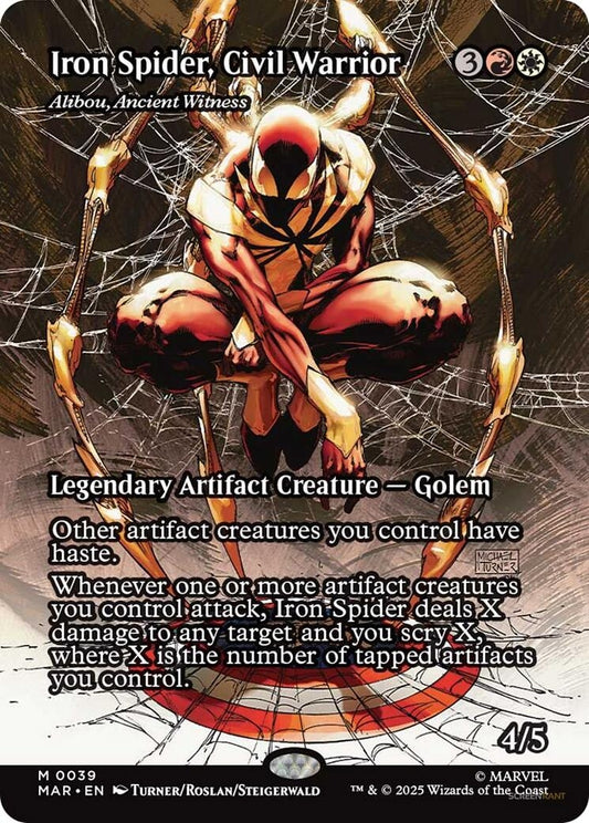 Image for Iron Spider, Civil Warrior - Alibou, Ancient Witness (Borderless) [39] - Magic: The Gathering