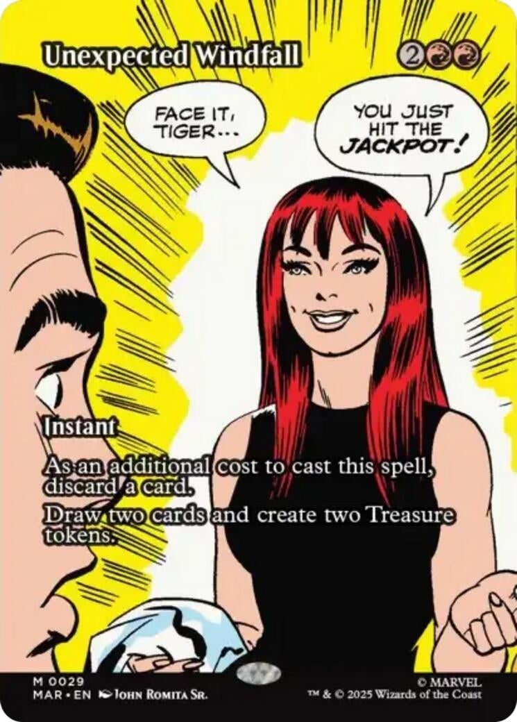 Image for Unexpected Windfall (Borderless) [29] - Magic: The Gathering