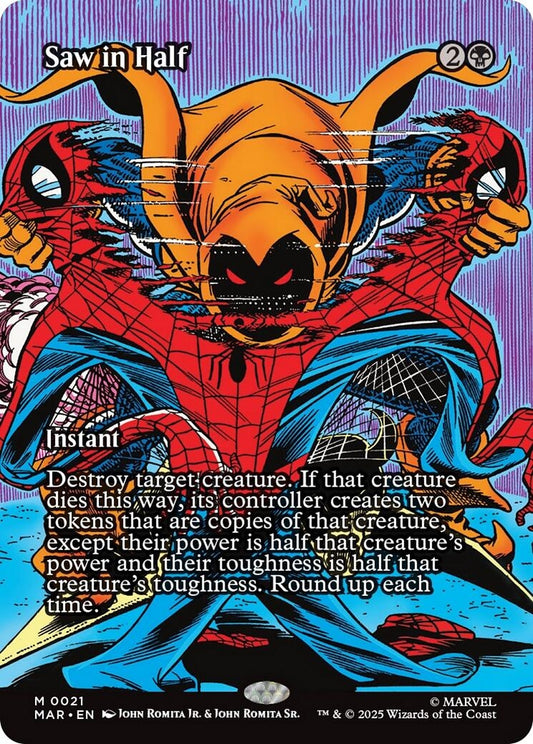 Image for Saw in Half (Borderless) [21] - Magic: The Gathering