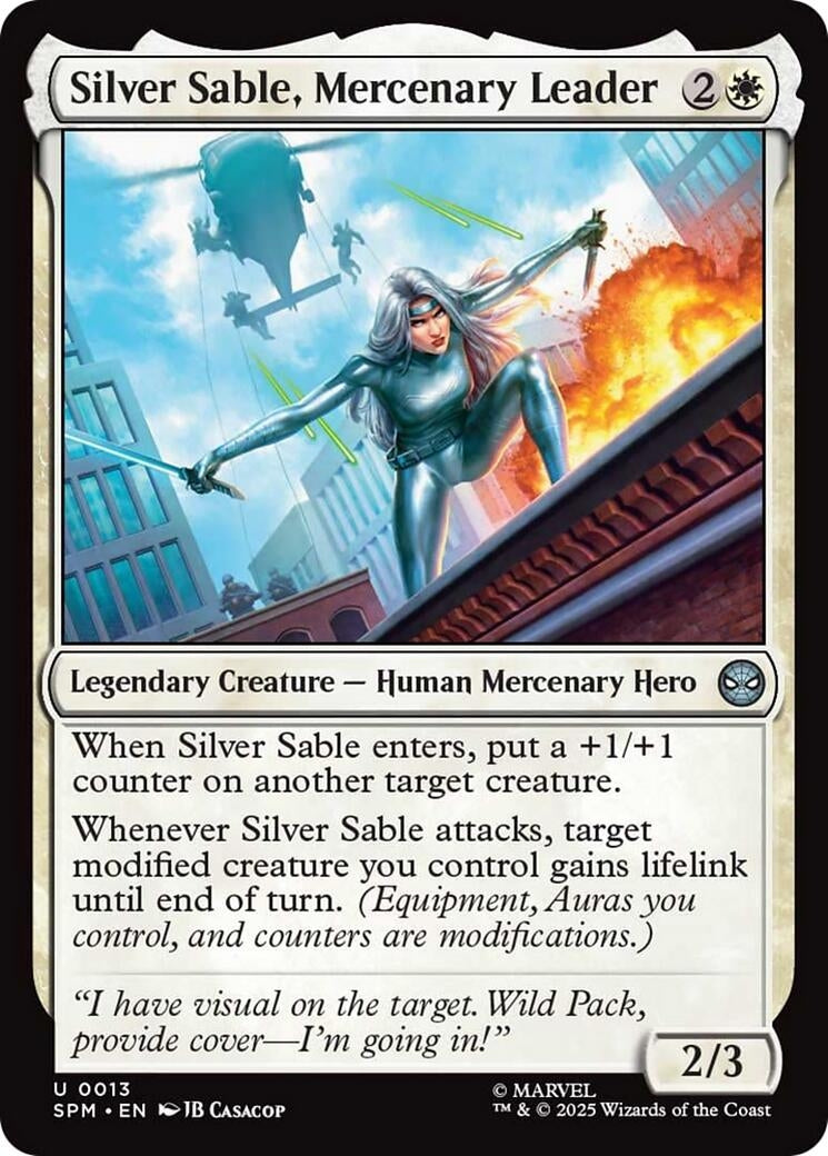 Image for Silver Sable, Mercenary Leader [13] - Magic: The Gathering