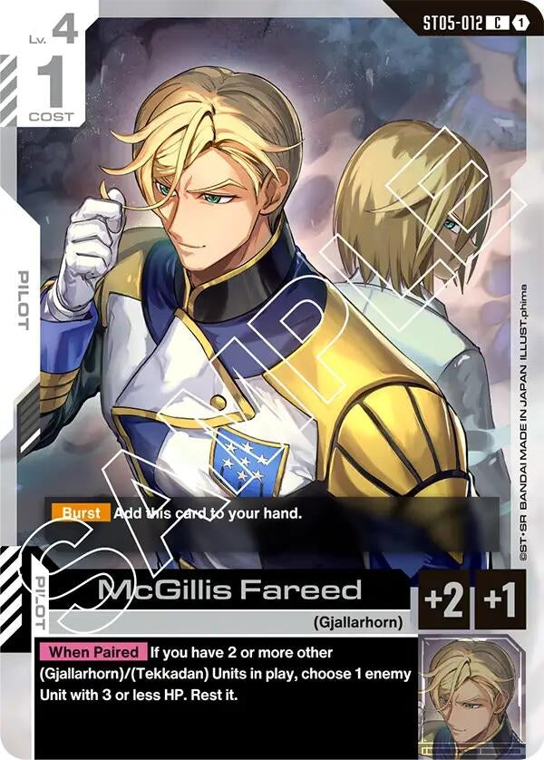 Image for McGillis Fareed [ST05-012] - Gundam Card Game