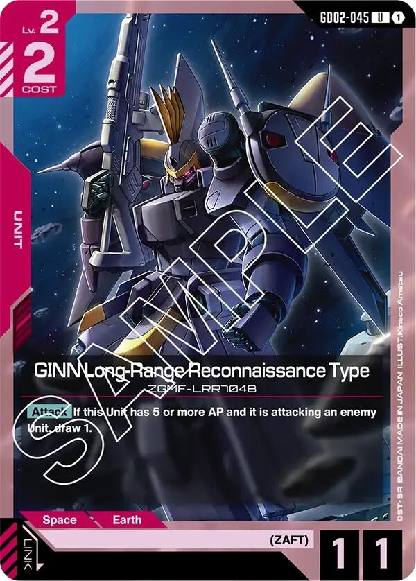 Image for GINN Long-Range Reconnaissance Type [GD02-045] - Gundam Card Game